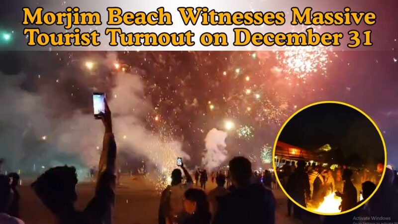 Morjim Beach Witnesses Massive Tourist Turnout on December 31