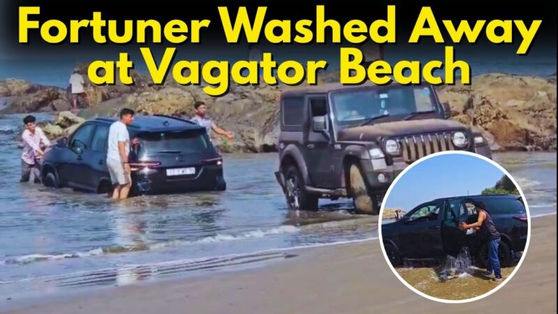 Fortuner Washed Away at Vagator Beach