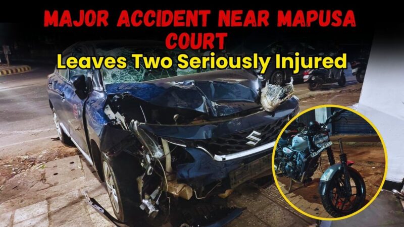 Major Accident Near Mapusa Court Leaves Two Seriously Injured