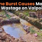 Pipeline Burst Causes Massive Water Wastage on Valpoi Road