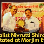 Journalist Nivrutti Shirodkar Felicitated at Morjim Event