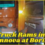Truck Rams into Innova at Borim