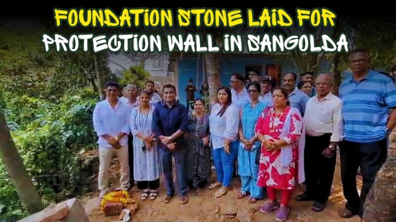 Foundation Stone Laid for Protection Wall in Sangolda