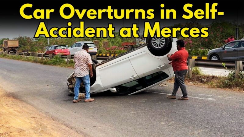 Car Overturns in Self-Accident at Merces