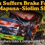 Truck Suffers Brake Failure on Mapusa–Siolim Slope, Crashes into Compound Wall