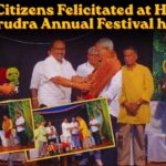 Senior Citizens Felicitated at Hanuman Maharudra Annual Festival