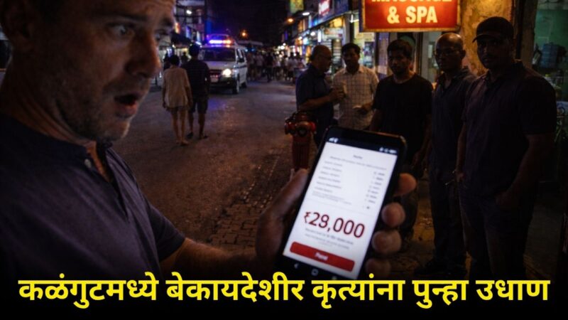 कळंगुटमध्ये बेकायदेशीर कृत्यांना पुन्हा उधाण