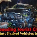 Overspeeding Tourist Crashes Innova into Parked Vehicles in Siolim