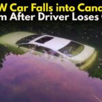 BMW Car Falls into Canal at Salaulim After Driver Loses Control