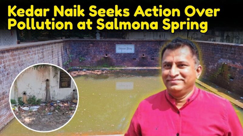 Kedar Naik Seeks Action Over Pollution at Salmona Spring