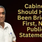 Cabinet Should Have Been Briefed First, Not Public Statements: Sudin Dhavalikar