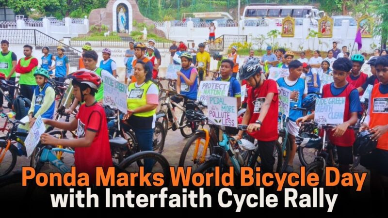 Ponda Marks World Bicycle Day with Interfaith Cycle Rally